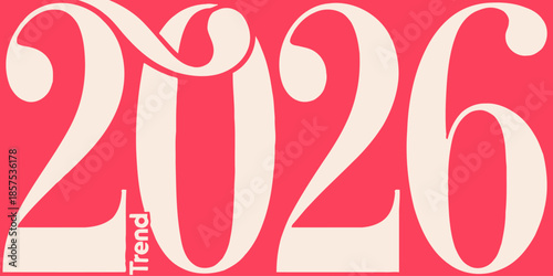 Modern trend forecast for 2026 in bold stylish design