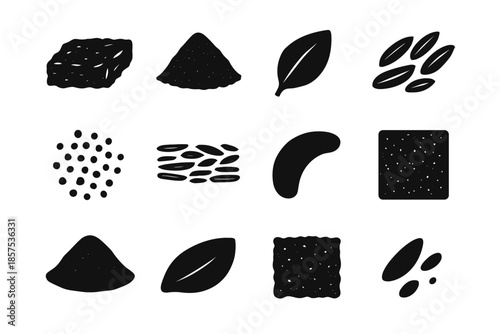 Icon shape panel vector narrow herb spice grid grain coarse subtle leaf