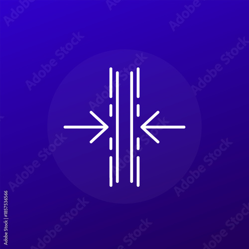 ultra slim or thin icon, line vector design