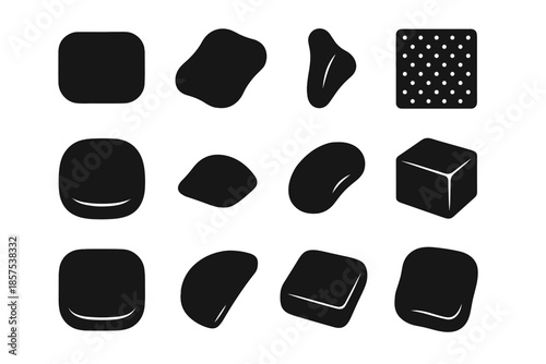 Tile comfort micro carrier icons icon dot soft narrow slab piece vector