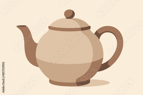 Pastel Teapot Illustration in Minimal Style