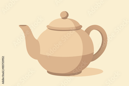 Minimal Teapot Illustration on Light Background