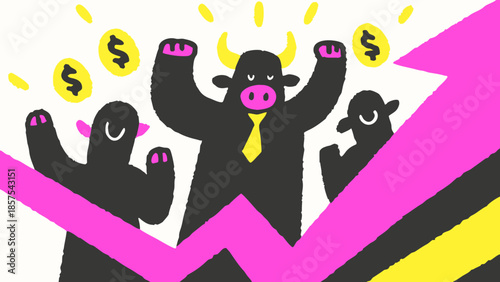 Bullish Market Trend with Growing Profits and Success.