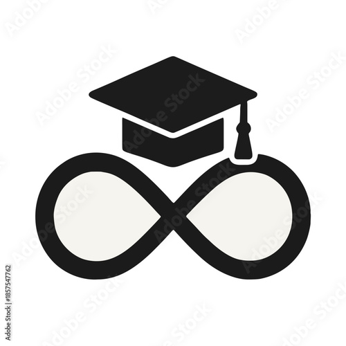 Icon Lifelong Learning Subscription: An infinity symbol combined with a graduation cap.