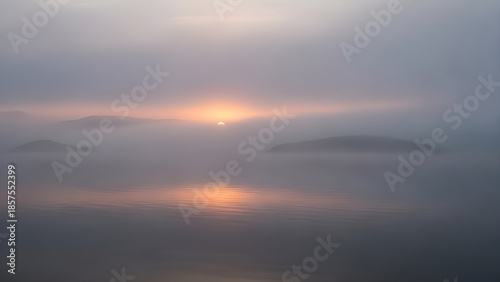 sunrise over the lake