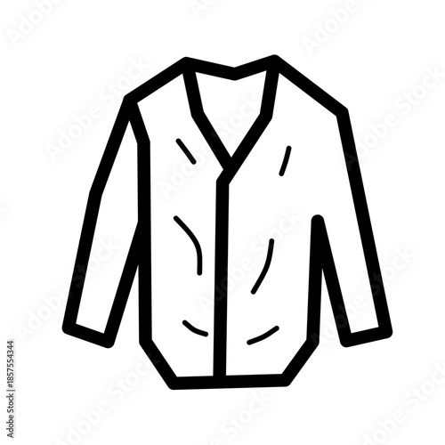 Clothing web line icons. Fashion icons. T-shirt, pants, jacket, dress, shorts, shoes, shirt symbols. Vector illustration. Editable stroke.