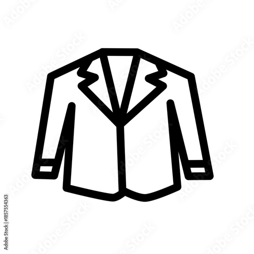 Clothing web line icons. Fashion icons. T-shirt, pants, jacket, dress, shorts, shoes, shirt symbols. Vector illustration. Editable stroke.