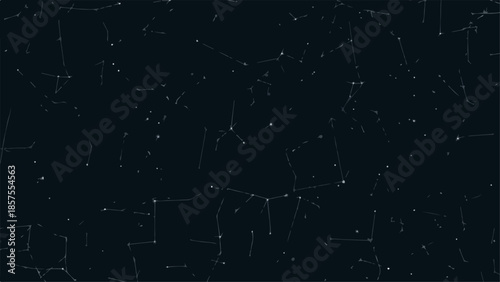 A serene night sky with constellations visible in the dark atmosphere viewed from a distant perspective