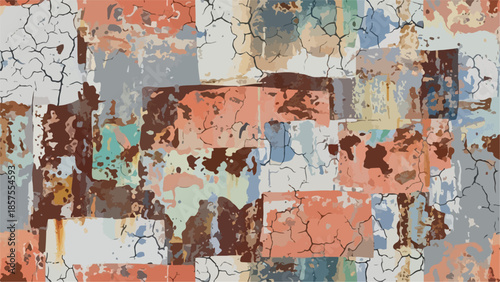 Vibrant abstract art featuring texture, pattern, color, design, and artistry