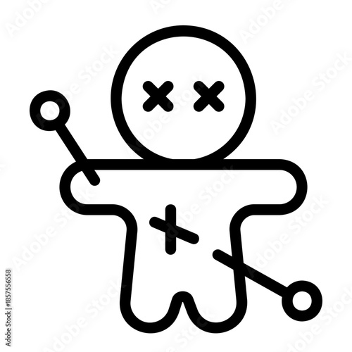 voodo dool Line Icon