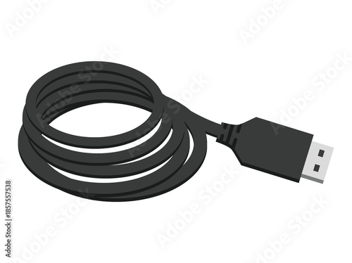 Hand Drawn USB Cable Connector
