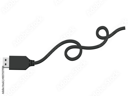 Hand Drawn USB Cable Connector
