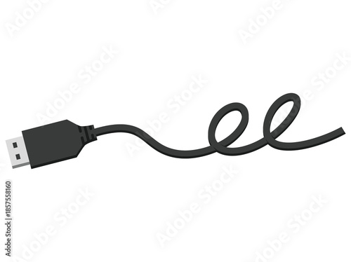 Hand Drawn USB Cable Connector
