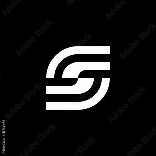 Modern S Leaf icon with a professional futuristic edge. Great for smart irrigation or luxury organic fragrance.