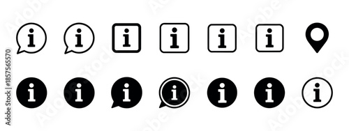Information Icon Vector. Universal Info Symbol for Help Support and UI Interface Notice