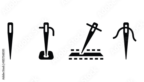 Needle set vector design isolated on transparent background.