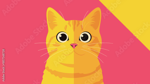 Cute orange tabby cat with big eyes looking directly at viewer.