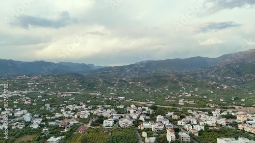 Wallpaper Mural Aerial push in footage, seashore of Kalamata city Torontodigital.ca