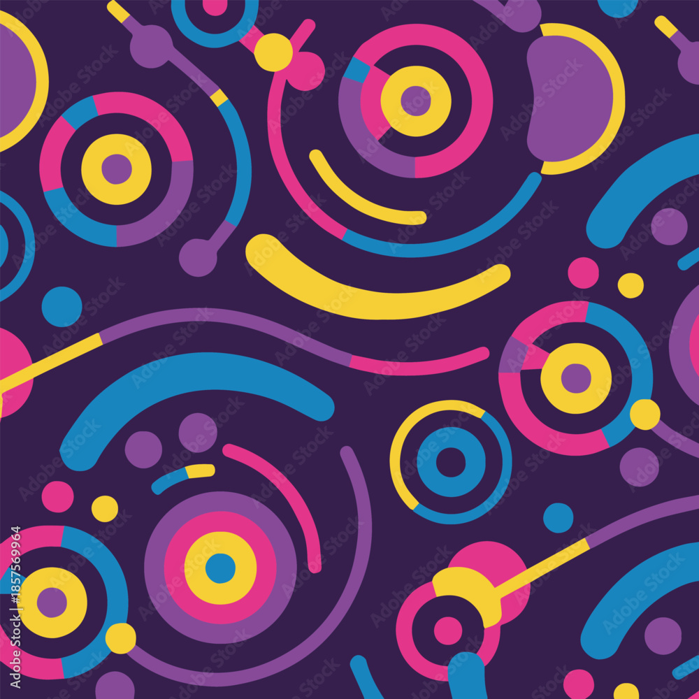 Fototapeta premium abstract seamless textile pattern with geometric shapes