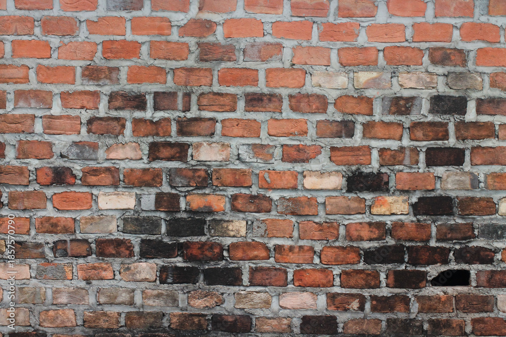 Fototapeta premium the old red brick wall