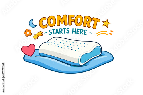 Comfortable sleep starts here with soft pillow design and heart motif