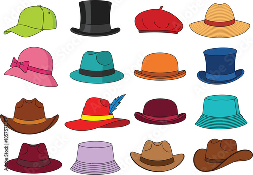 Collection of assorted hats and headwear for diverse styles