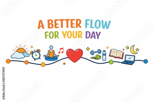 Daily routine for wellness: meditation, exercise, nutrition, and relaxation