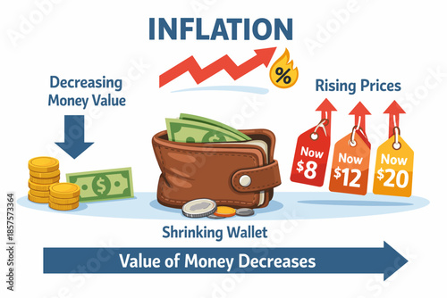 Inflation effects: decreasing money value and rising prices