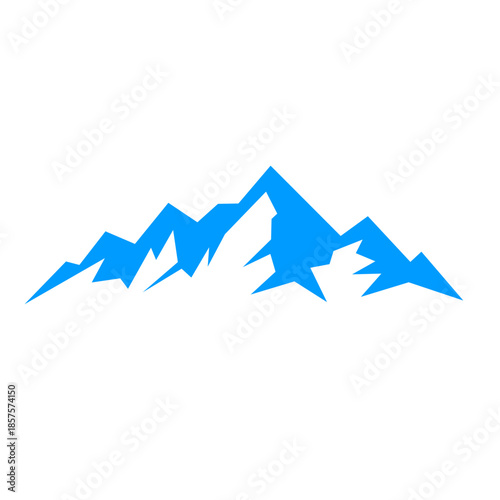 Snowy mountain landscape with ski lift and pine trees in winter scene. Vector illustration