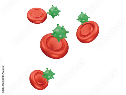 infected blood icon 3d illustration render