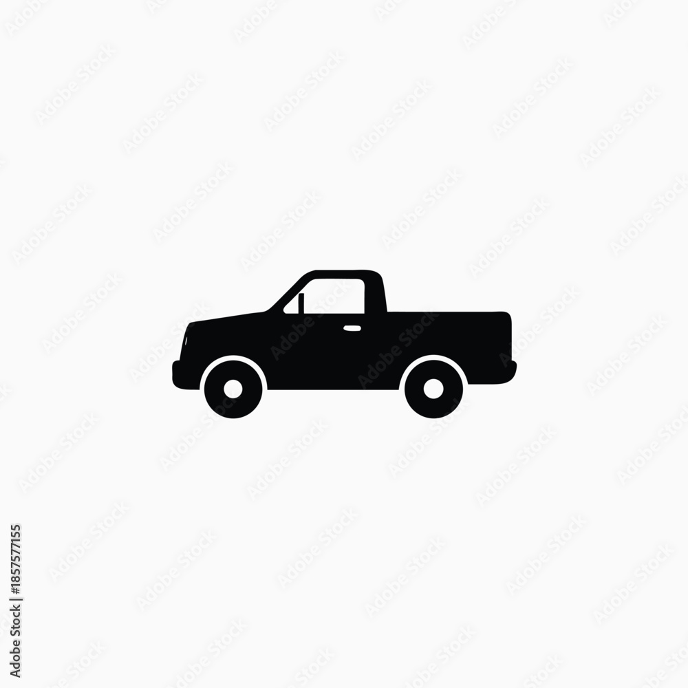 Fototapeta premium pickup truck icon silhoutte vector style template