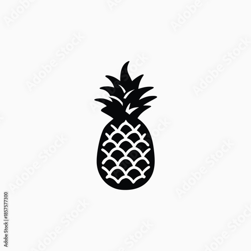 pineapple icon silhoutte vector style template