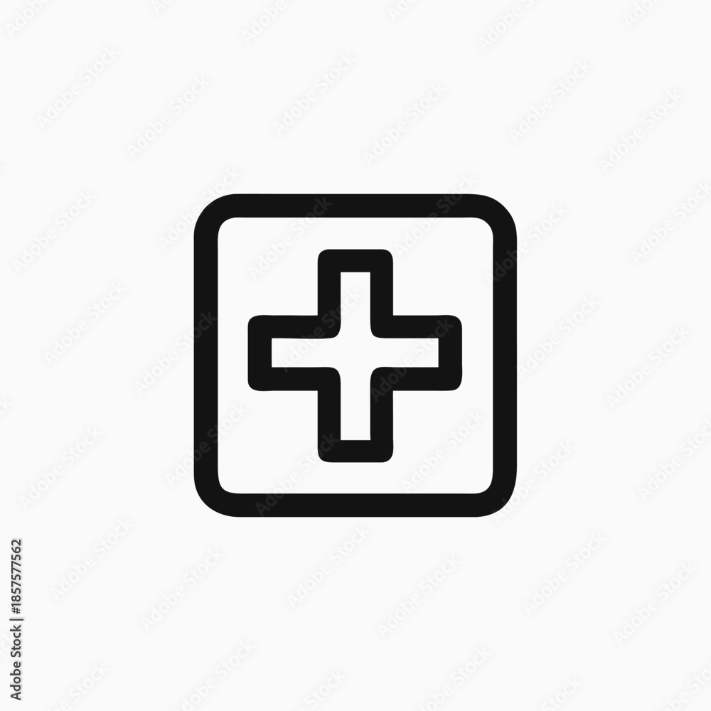 Fototapeta premium plus sign medical icon silhoutte vector template