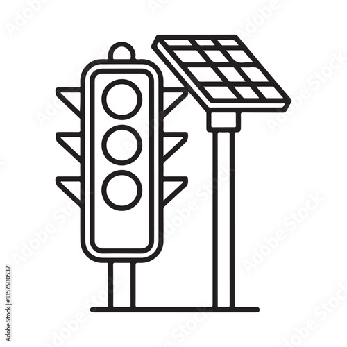 Solar powered traffic light a sustainable energy solution for roadways