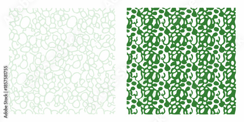 Abstract patterns with organic shapes a light and a dark variation