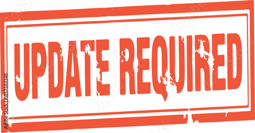 orange update required stamp