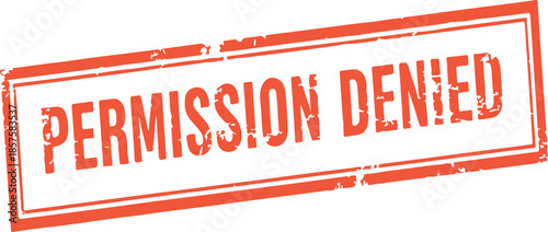 permission denied stamp on white background