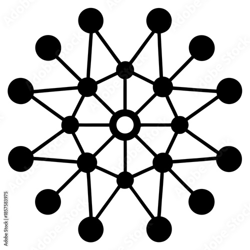 Neural Network Visualization Vector Illustration