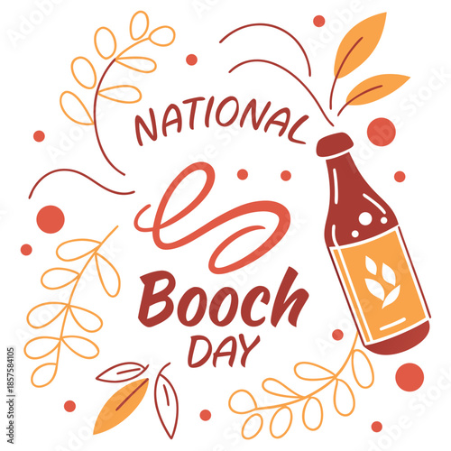 NATIONAL BOOCH DAY vector illustration isolated on white background