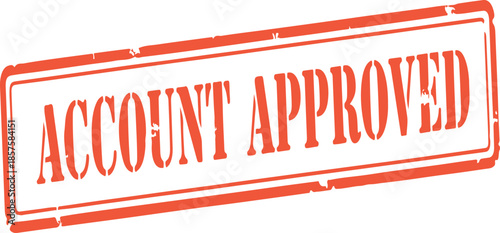 red rubber stamp with account approved text
