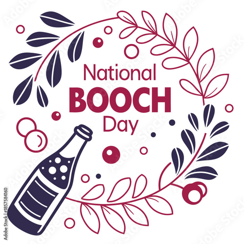 NATIONAL BOOCH DAY vector illustration isolated on white background