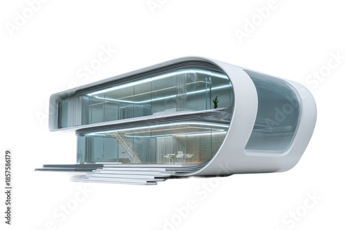 minimalistic futuristic household object isolated on transparent background