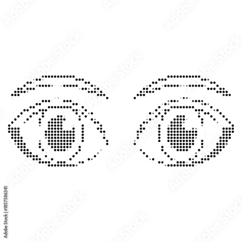 Human Eyes Pixelated Vision Healthcare Concept