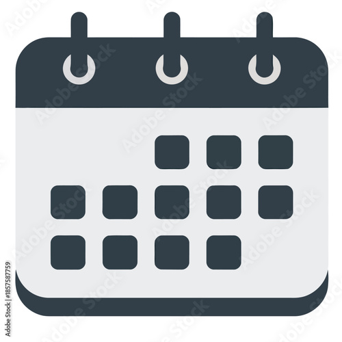 Minimalist calendar icon illustrating date management and event scheduling