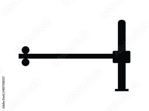 Railway Crossing Gate Silhouette Icon