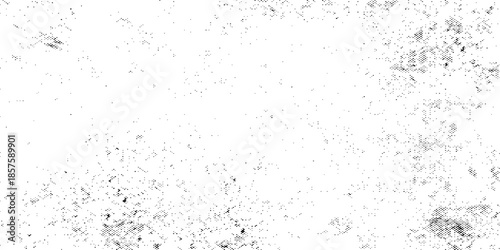  Grunge with fine grains isolated on white background. Vector illustration.  Abstract mild textured effect. Vector Illustration. Black isolated on white.