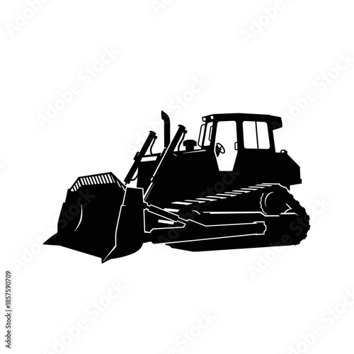 Heavy Machinery Bulldozer Equipment Construction Vehicle.