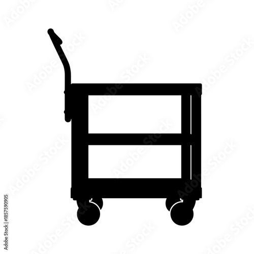 Utility Cart with Wheels and Handle.
