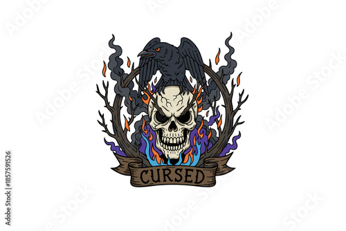 tshirt design handrawing tattoo illustration style