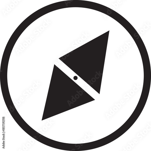 Compass icon vector on Transparent background. Discovery compass or navigational compass line art icon. Compass symbol in line
